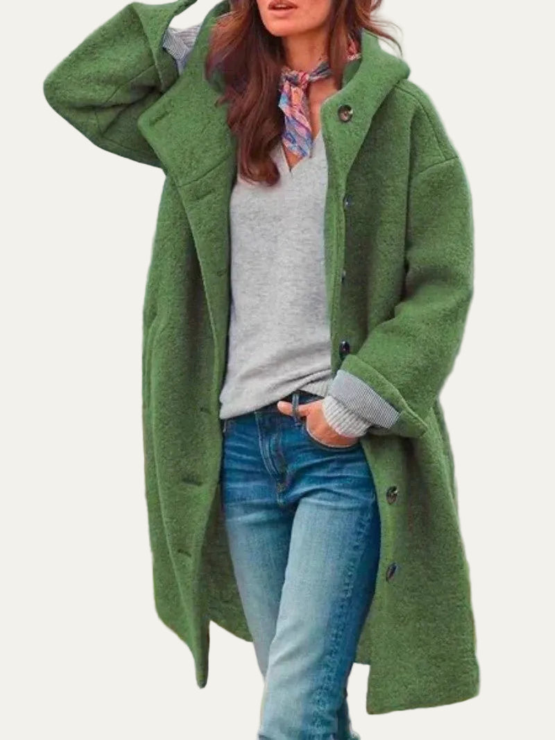 VogeLuxe | Women’s Oversized Hooded Wool Look Coat