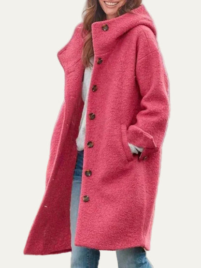VogeLuxe | Women’s Oversized Hooded Wool Look Coat