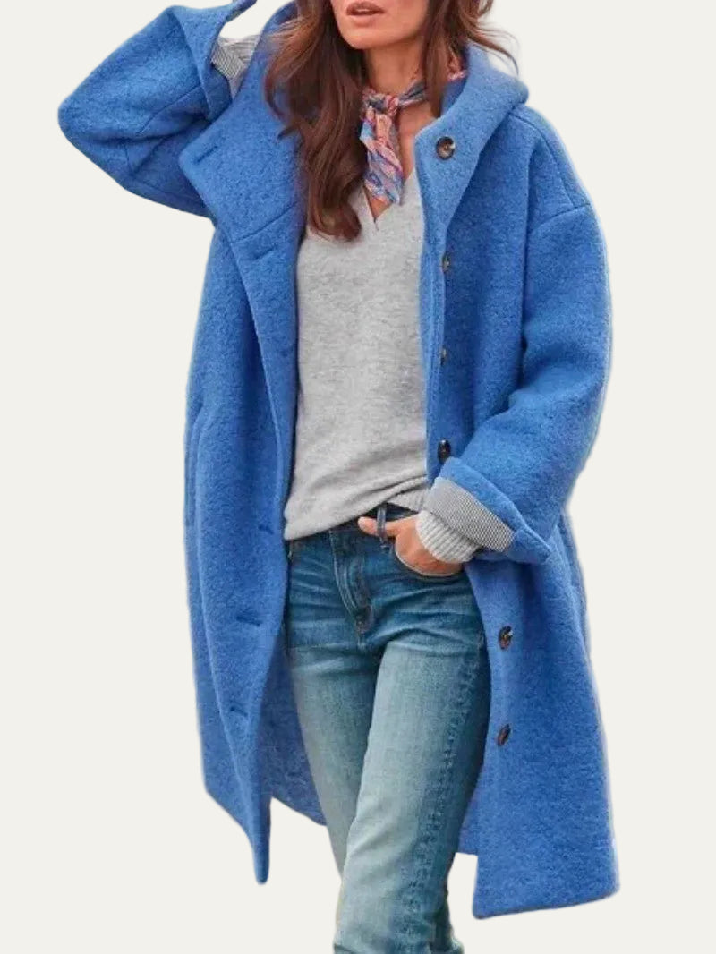 VogeLuxe | Women’s Oversized Hooded Wool Look Coat