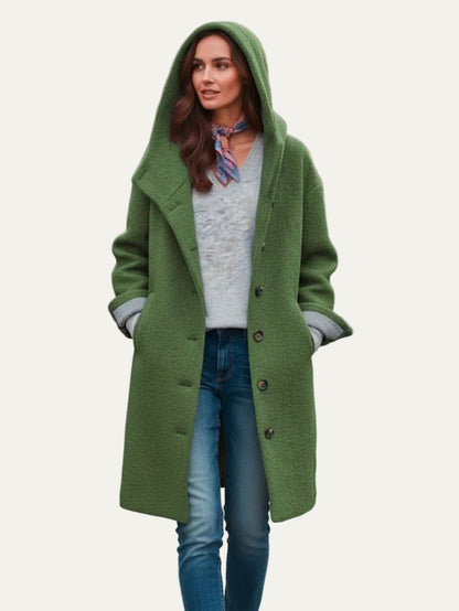 VogeLuxe | Women’s Oversized Hooded Wool Look Coat