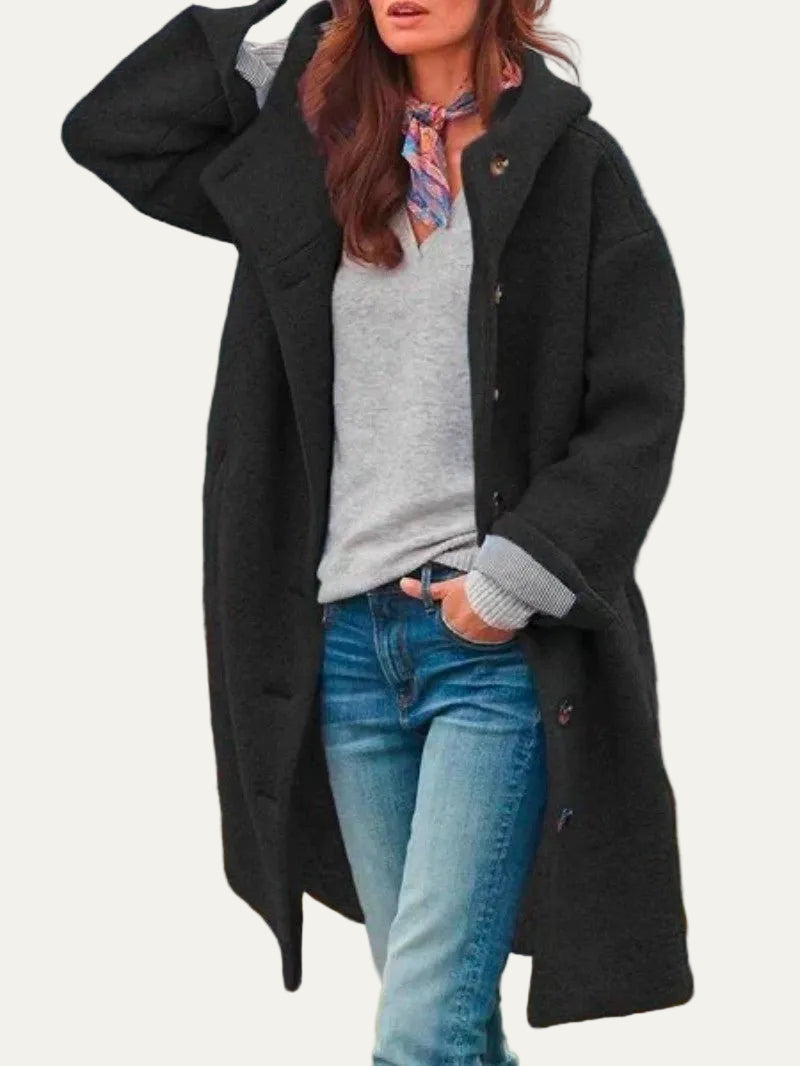 VogeLuxe | Women’s Oversized Hooded Wool Look Coat