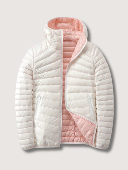 VogeLuxe | Women’s Reversible Lightweight Packable Puffer Jacket With Hood