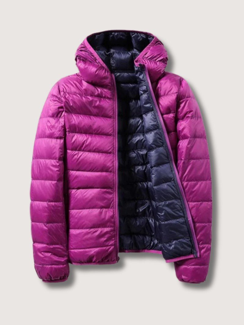 VogeLuxe | Women’s Reversible Lightweight Packable Puffer Jacket With Hood