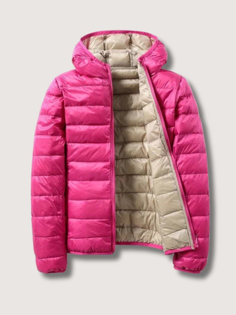 VogeLuxe | Women’s Reversible Lightweight Packable Puffer Jacket With Hood