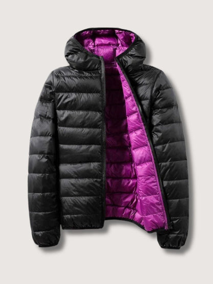VogeLuxe | Women’s Reversible Lightweight Packable Puffer Jacket With Hood