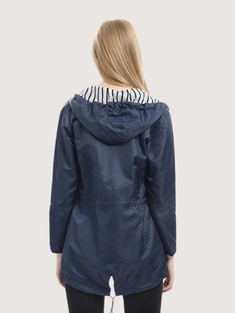 VogeLuxe | Women’s Hooded Nautical Windbreaker Coat