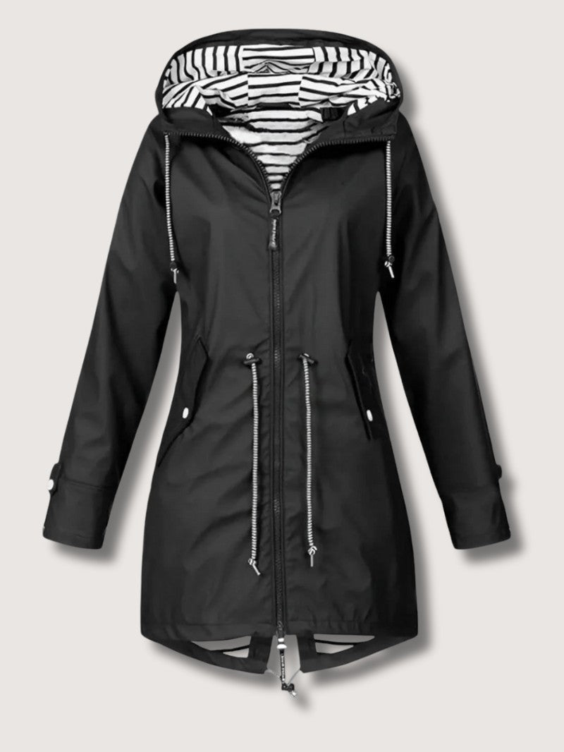 VogeLuxe | Women’s Hooded Nautical Windbreaker Coat