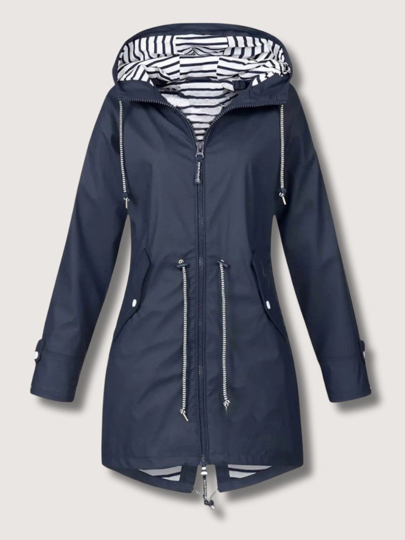 VogeLuxe | Women’s Hooded Nautical Windbreaker Coat