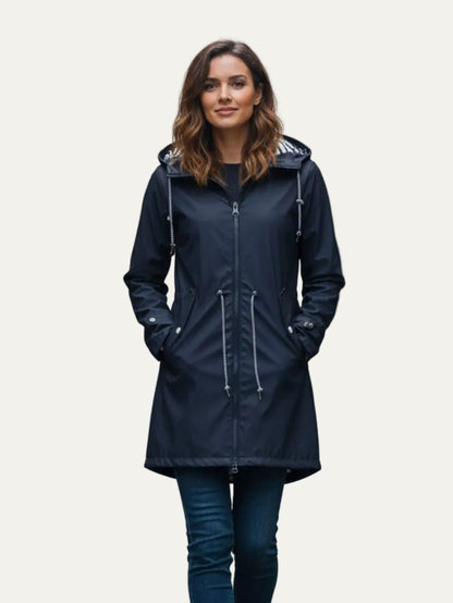 VogeLuxe | Women’s Hooded Nautical Windbreaker Coat