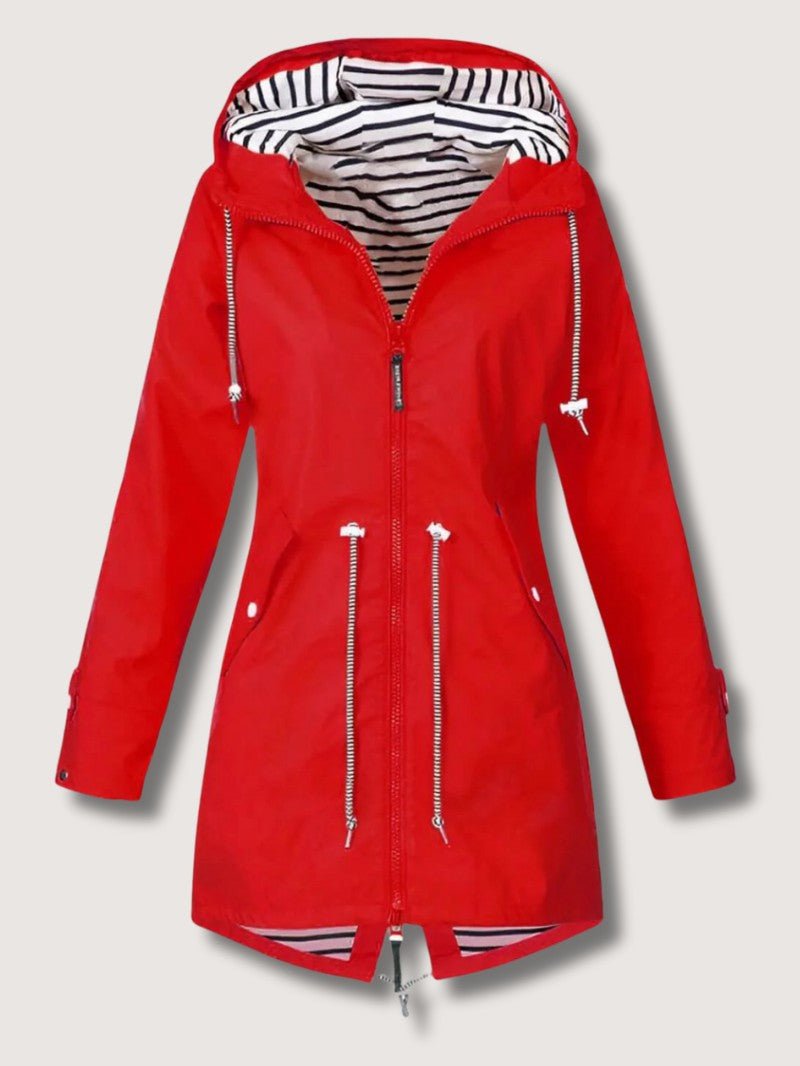 VogeLuxe | Women’s Hooded Nautical Windbreaker Coat