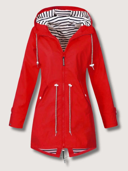 VogeLuxe | Women’s Hooded Nautical Windbreaker Coat