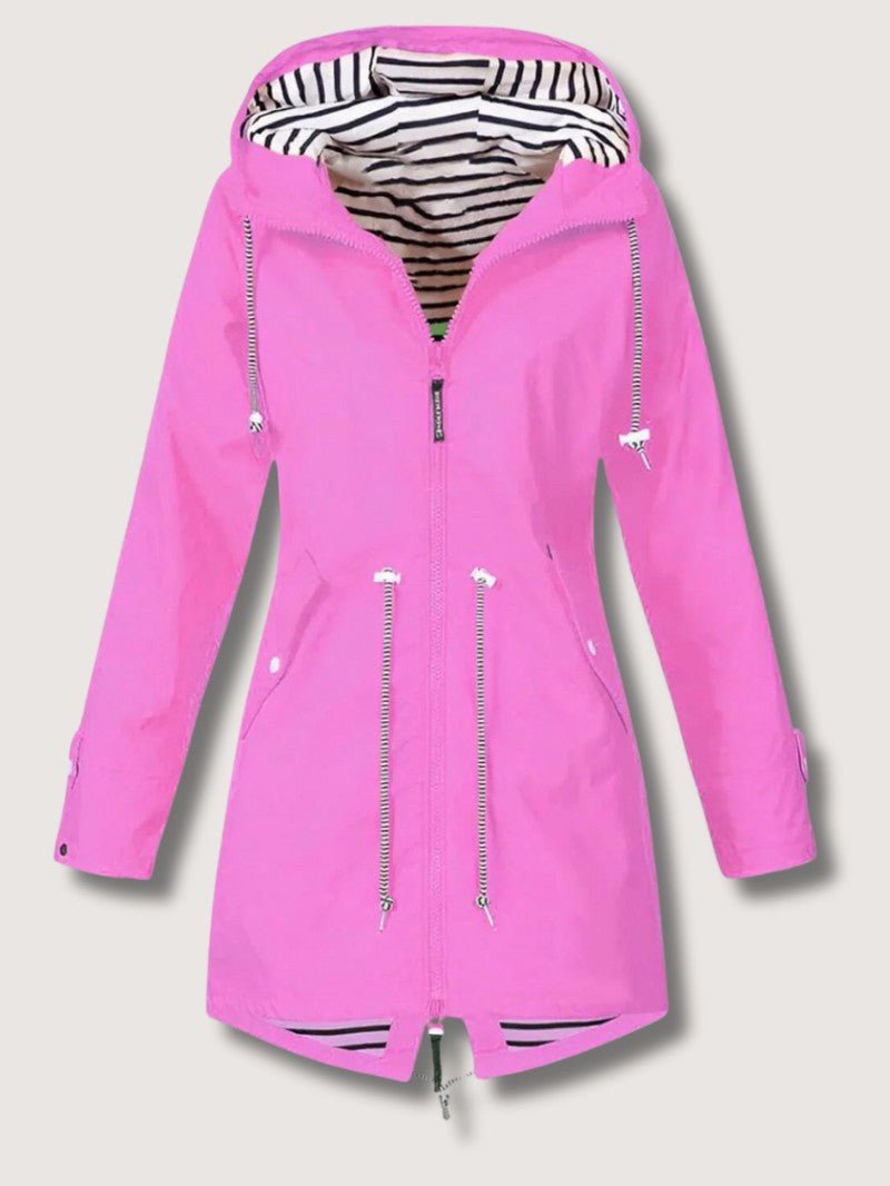 VogeLuxe | Women’s Hooded Nautical Windbreaker Coat