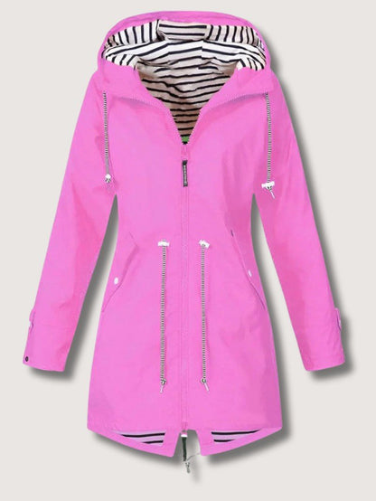 VogeLuxe | Women’s Hooded Nautical Windbreaker Coat