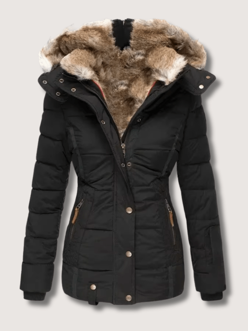 VogeLuxe | Women’s Quilted Faux Fur Hooded Heavyweight Parka