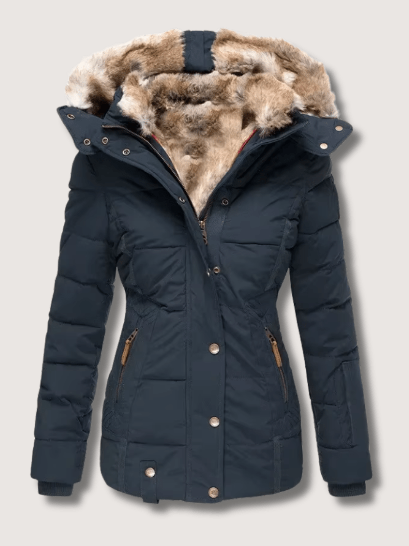 VogeLuxe | Women’s Quilted Faux Fur Hooded Heavyweight Parka