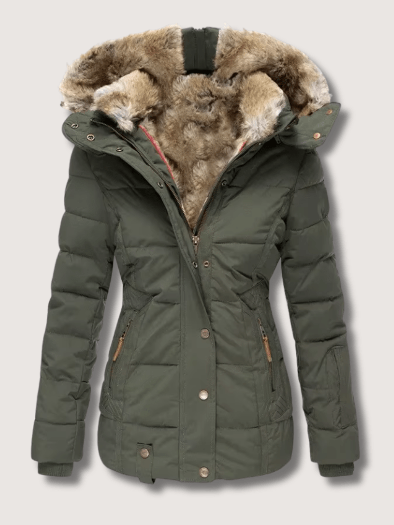 VogeLuxe | Women’s Quilted Faux Fur Hooded Heavyweight Parka