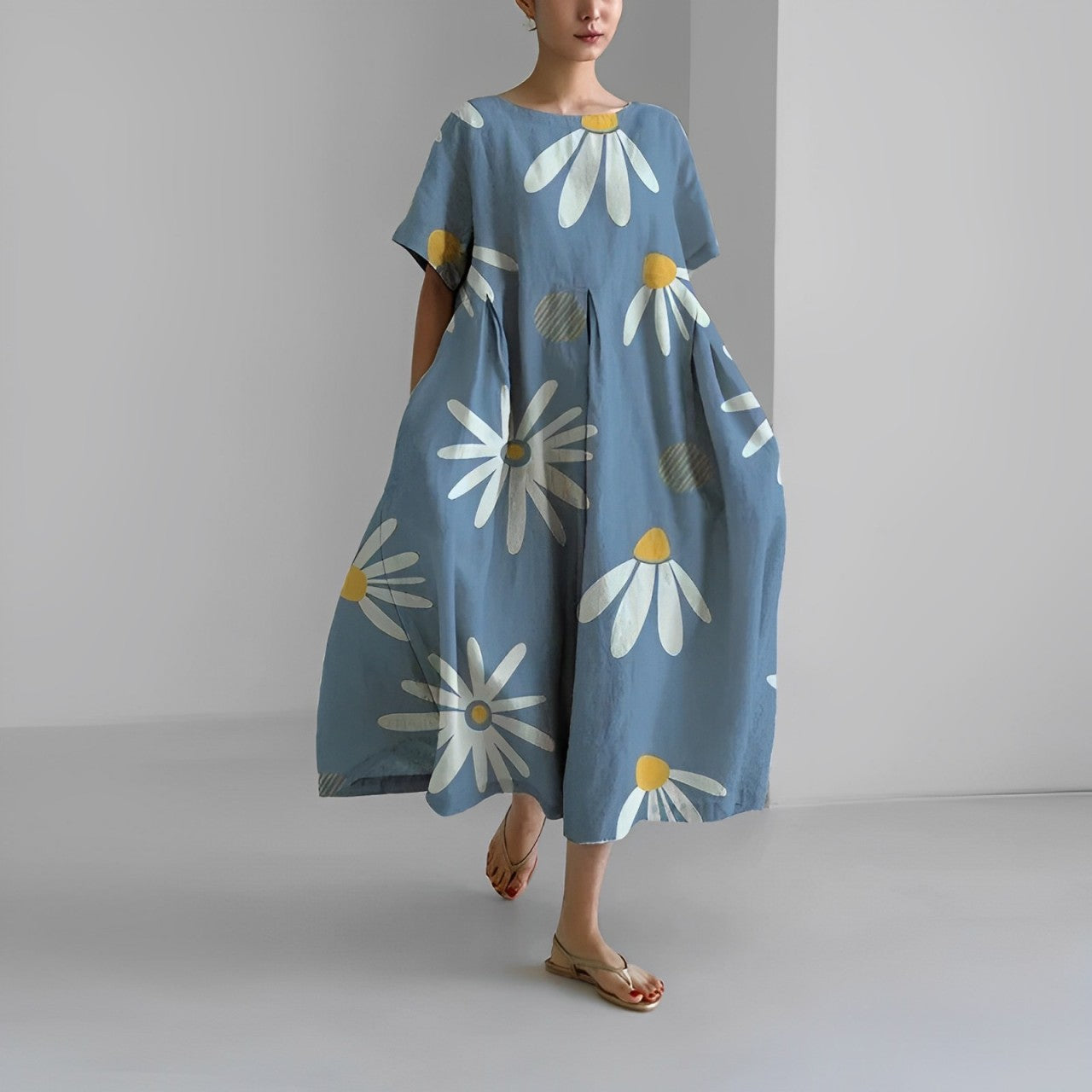 Flowy Floral Maxi Sundress for Women