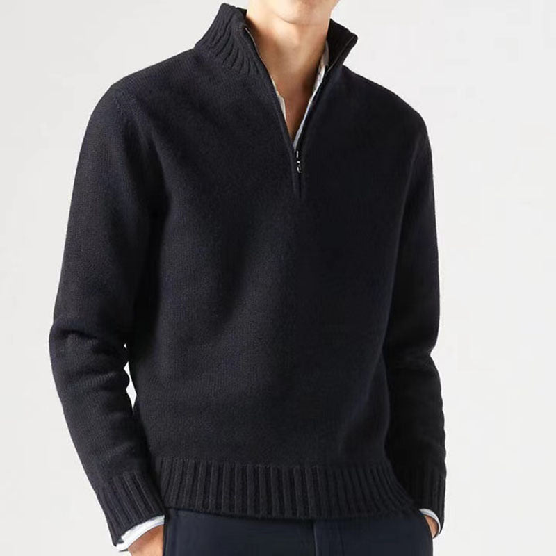 Cozy Men's Winter Quarter Zip Jumper Sweater