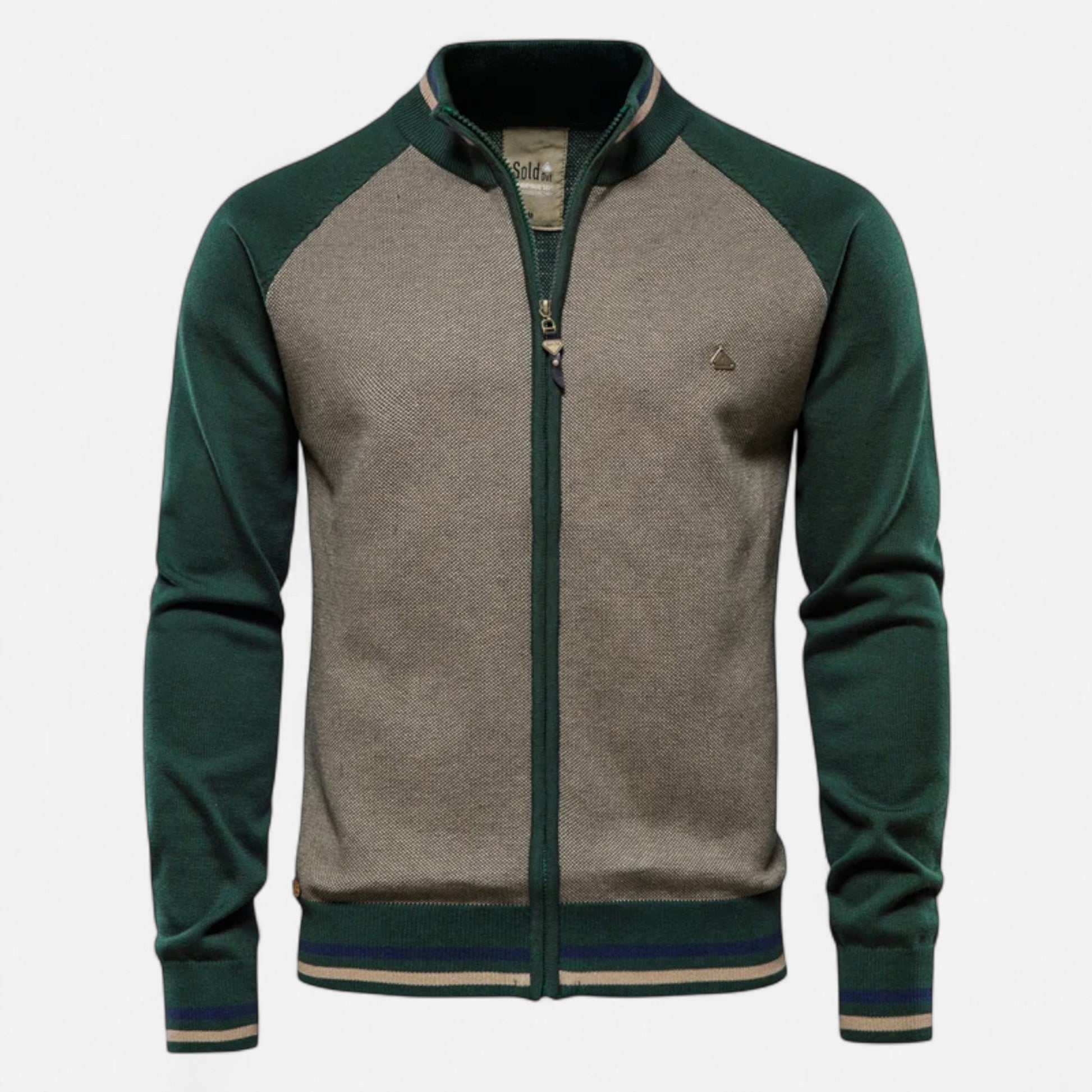 Classic Crew Neck Dual Color Sweater - VogeLuxe