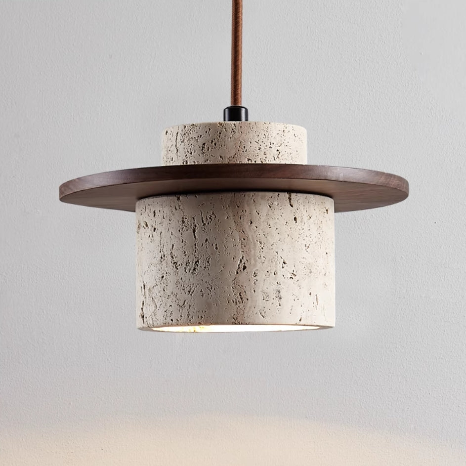Natural Stone Yellow Pendant Lighting Fixture