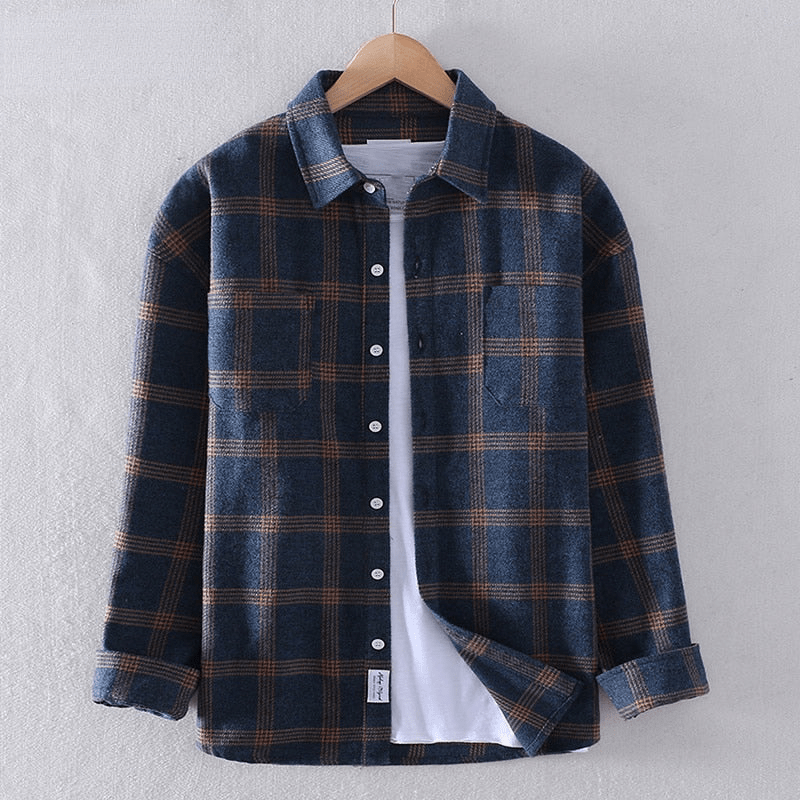 Comfortable Plaid Flannel Shirt for Men - VogeLuxe