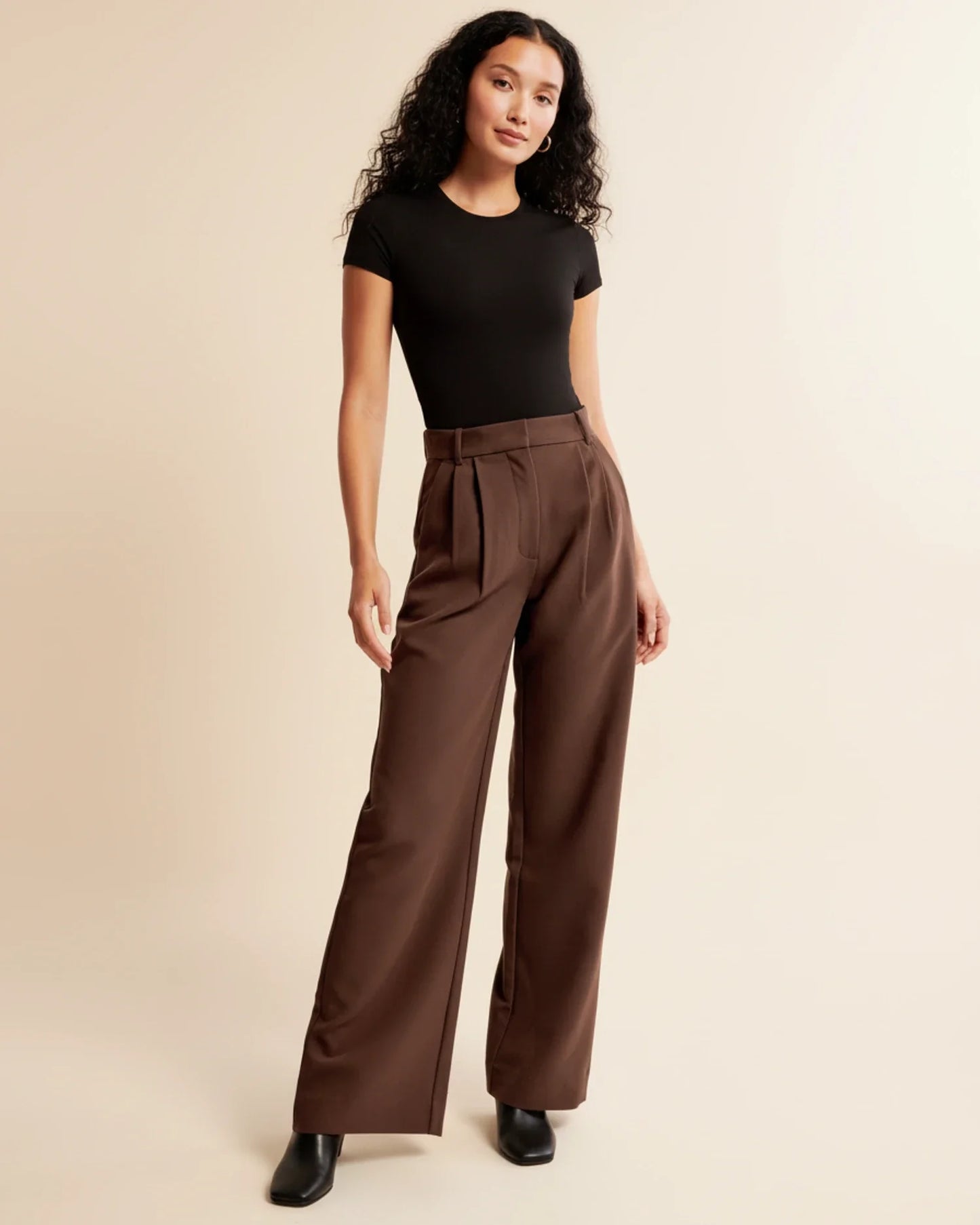 Zara | Classic High Waisted Wide Leg Pants
