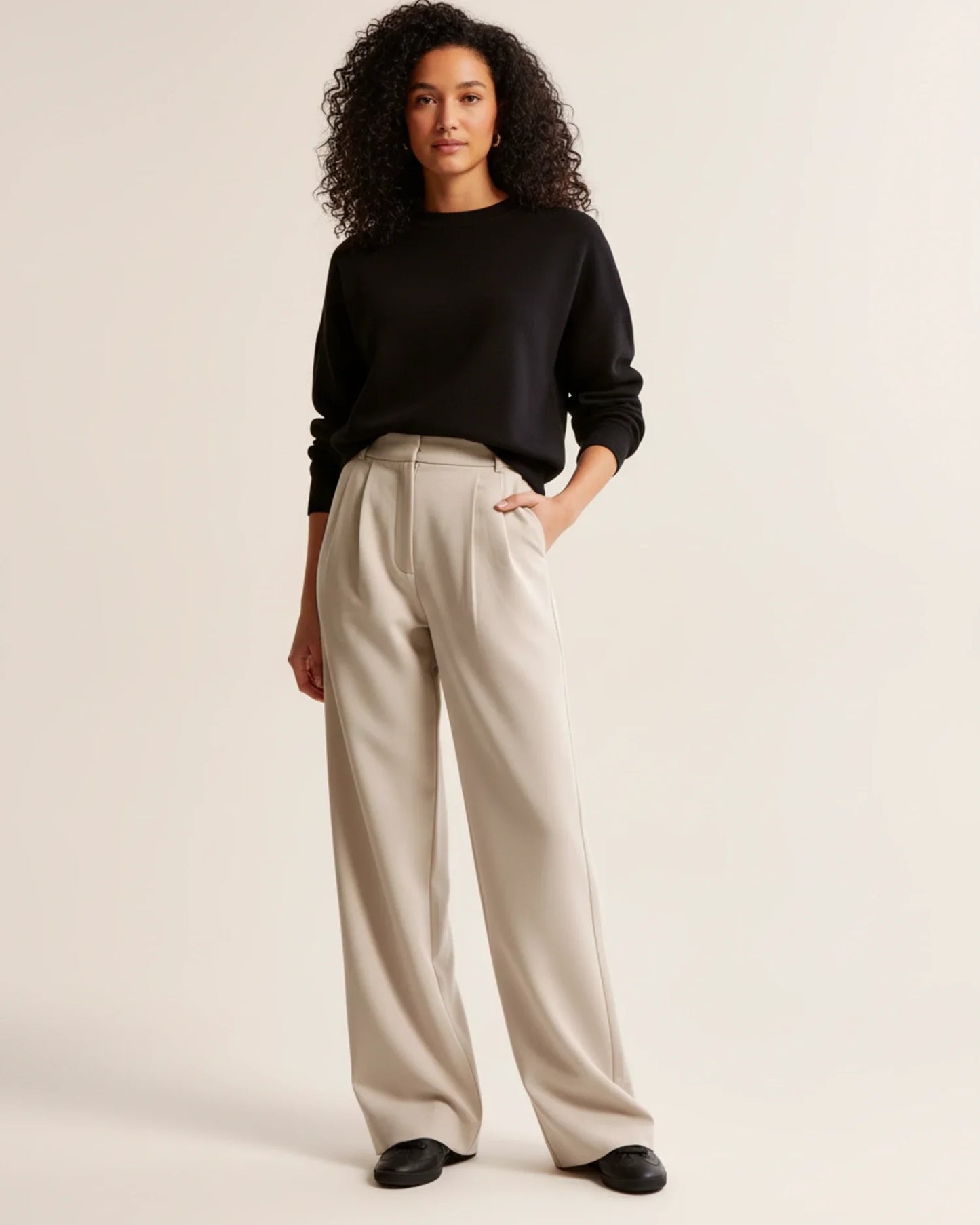 Zara | Classic High Waisted Wide Leg Pants - VogeLuxe