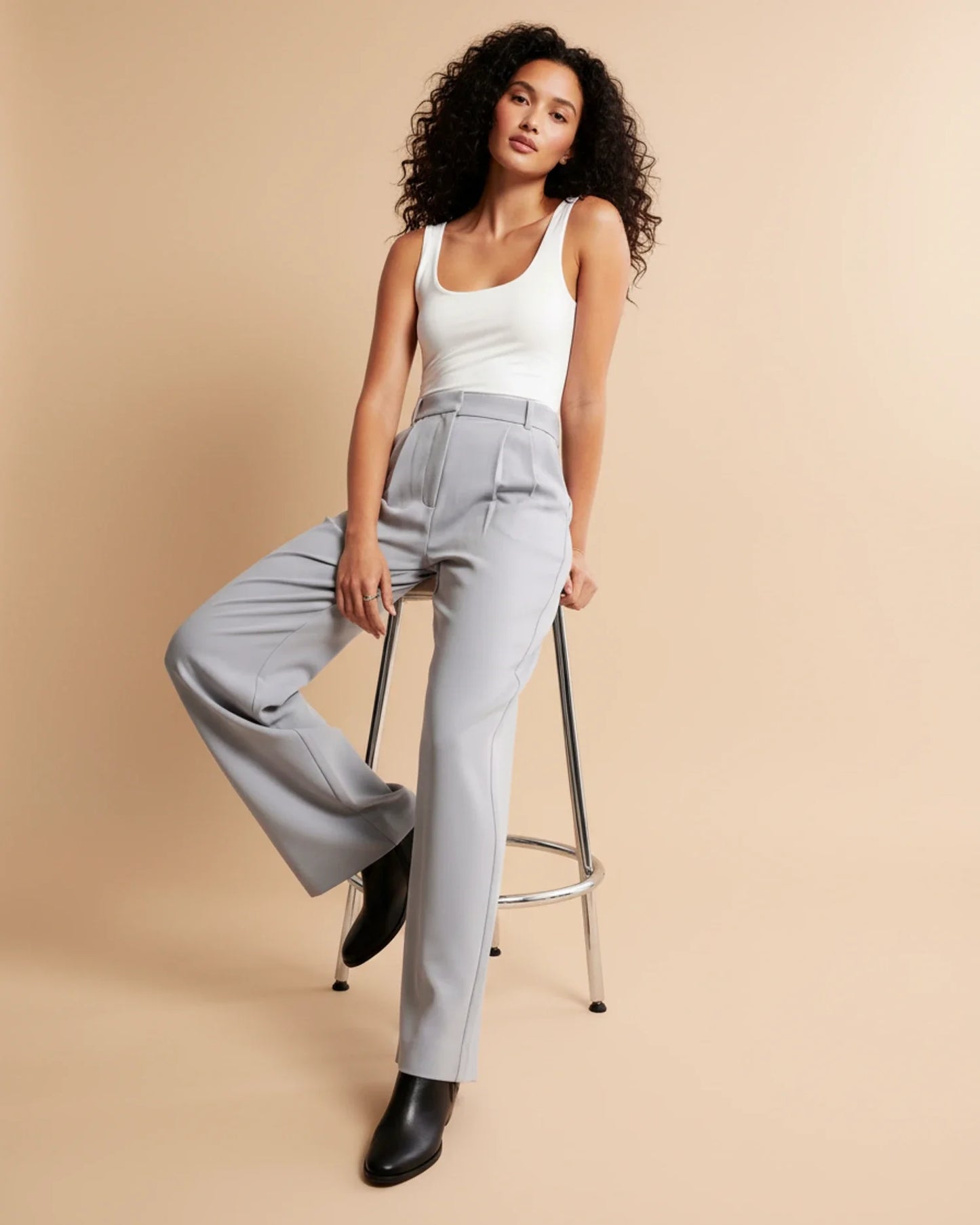Zara | Classic High Waisted Wide Leg Pants