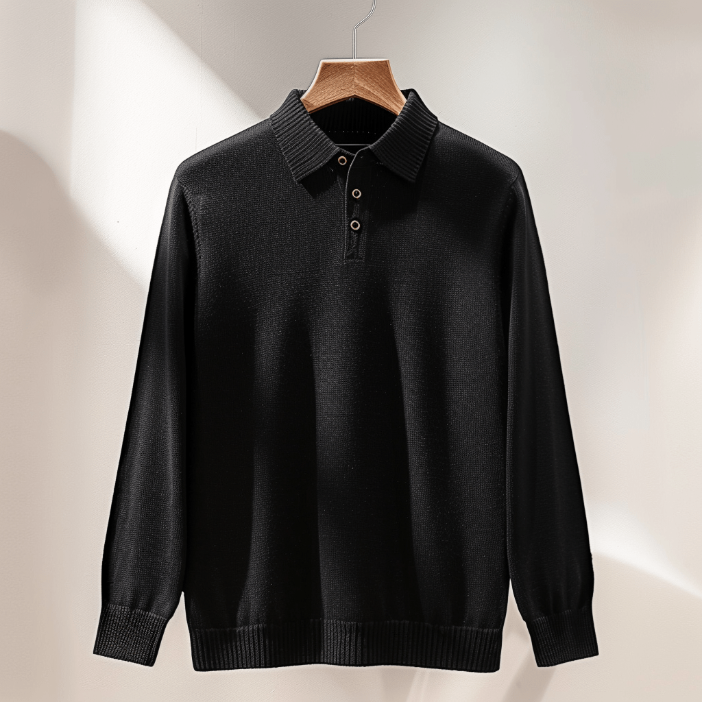 Classic Men's Winter Polo Sweater